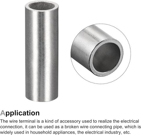 MECCANIXITY Non-Insulated Butt Crimp Terminals 6 AWG for Electrical Wire Splice DIY, Pack of 10 in Saudi Arabia