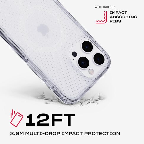 Tech21 evosparkle case for iPhone 16 Pro Max - متوافق مع Magsafe - حالة حماية التأثير - في Zen Clear in Kuwait