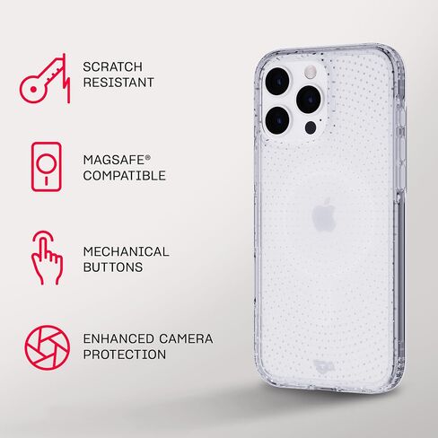 Tech21 evosparkle case for iPhone 16 Pro Max - متوافق مع Magsafe - حالة حماية التأثير - في Zen Clear in Kuwait