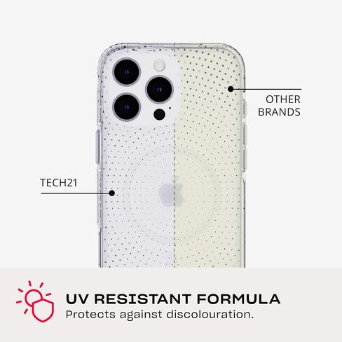 Tech21 evosparkle case for iPhone 16 Pro Max - متوافق مع Magsafe - حالة حماية التأثير - في Zen Clear in Kuwait