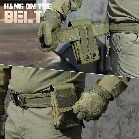 Molle Phone Pouch Tactical Phone Holster Universal Dual Cell Phone Holder Utility EDC Pouch with US Flag Patch in Kuwait