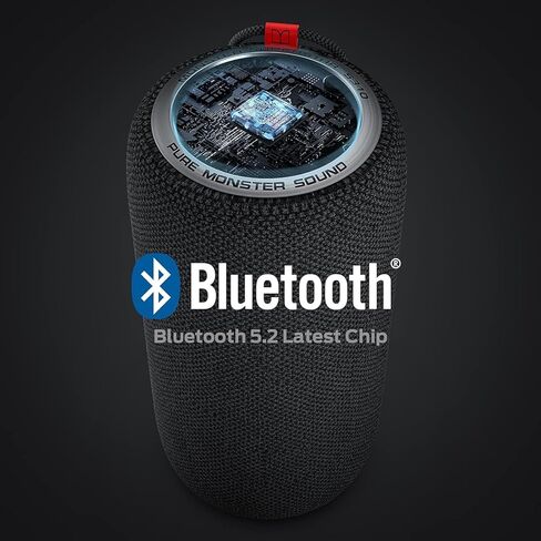Monster S310 Bluetooth Speaker ، مكبر صوت بلوتوث محمول ، 30 واط لاستريو حقيقي حقيقي يوفر صوتًا ديناميكيًا ، مكبر صوت مقاوم للماء ، Bluetooth 5.2 MIC المدمج ، 24 ساعة ، للعائلة الخارجية في الهواء الطلق in Kuwait