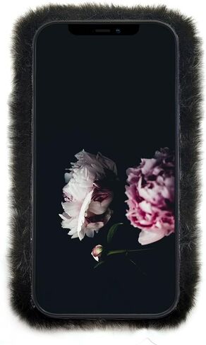 Losin Compatible with iPhone 15 Pro Max Plush Furry Case with Bling Diamond Camera Protection Women Girls Cute Case with 3D Heart Pendant Soft TPU Shockproof Protective Cover, Rose Pink in Kuwait