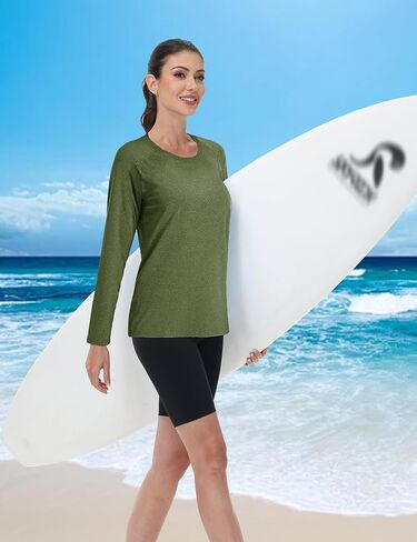 MAGCOMSEN Women's Long Sleeve Shirts UPF 50+ Sun Protection Running Fishing Workout T Shirts in Saudi Arabia