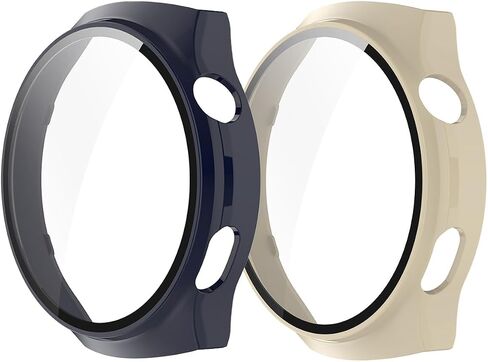 حزمة شاشة شاشة 2 عبوات متوافقة مع Huawei Watch 4 Pro ، Cover Cover for Huawei Watch 4 Pro (Black+Transparent) in Kuwait