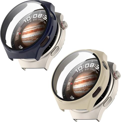 حزمة شاشة شاشة 2 عبوات متوافقة مع Huawei Watch 4 Pro ، Cover Cover for Huawei Watch 4 Pro (Black+Transparent) in Kuwait