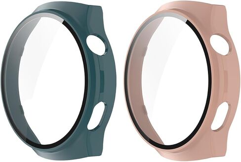 حزمة شاشة شاشة 2 عبوات متوافقة مع Huawei Watch 4 Pro ، Cover Cover for Huawei Watch 4 Pro (Black+Transparent) in Kuwait