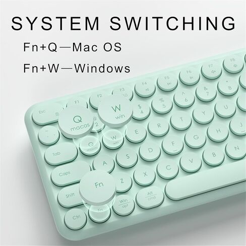 Wireless Keyboard and Mouse Set – MPTOG Full-Sized 110Pcs Slim Round Key Design, Quiet Typing, Adjustable DPI Ergonomic Mouse, Wireless Combo for PC, Mac, Laptop, Tablets(Crystal Blue) in Kuwait