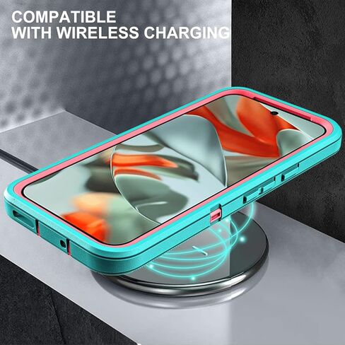 لحالة Google Pixel 9 Pro XL ، الصف الثالث العسكري في 1 حالة إثبات الصدمات/الإسقاط الثقيلة مع واقي شاشة زجاجي مقسّر (أسود/أسود) in Kuwait