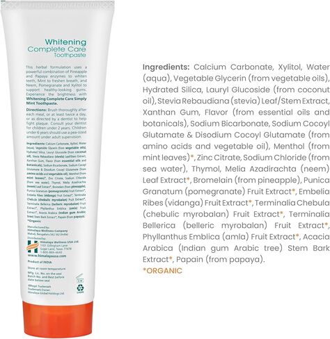 Himalaya Botanique Complete Care Whitening Toothpaste Variety Pack, Simply Mint and Simply Peppermint Flavors, Fluoride Free, for a Clean Mouth, Whiter Teeth and Fresh Breath, 5.29 oz, 2 Pack in Kuwait