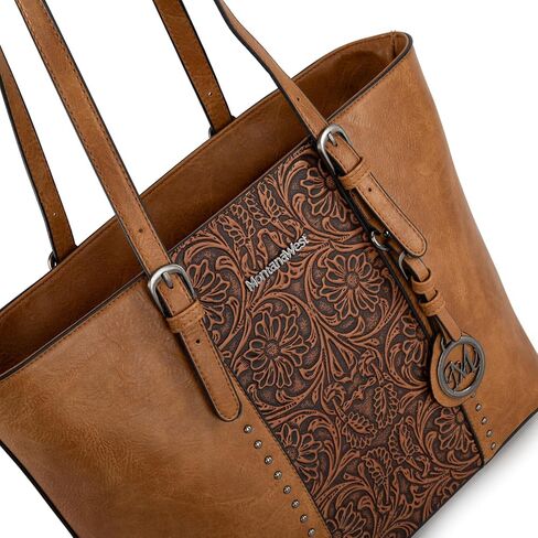 Montana West Tote Bag for Women Large Purse and Handbags Set Embossed Collection Purse 2Pcs Set in Saudi Arabia