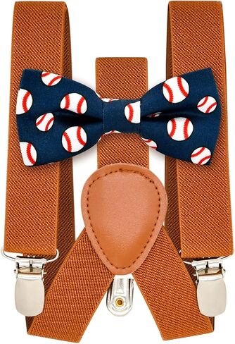 مجموعة ربطة عنق Qenidm Boy Suspenders Bow، زي حامل الخاتم، حمالات الأطفال الصغار، ملابس عيد الميلاد الأول للأولاد in Kuwait