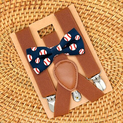 مجموعة ربطة عنق Qenidm Boy Suspenders Bow، زي حامل الخاتم، حمالات الأطفال الصغار، ملابس عيد الميلاد الأول للأولاد in Kuwait