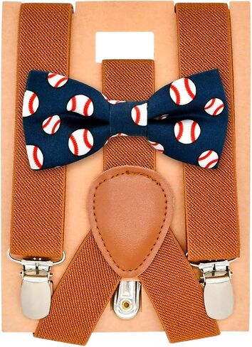 مجموعة ربطة عنق Qenidm Boy Suspenders Bow، زي حامل الخاتم، حمالات الأطفال الصغار، ملابس عيد الميلاد الأول للأولاد in Kuwait