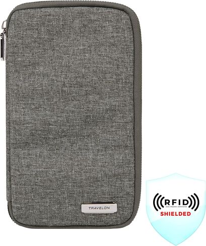 Travelon RFID Blocking Family Passport Zip Wallet, Ocean, One Size in Kuwait