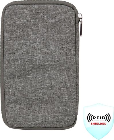 Travelon RFID Blocking Family Passport Zip Wallet, Ocean, One Size in Kuwait