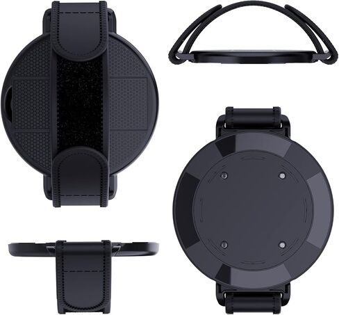 Mruozrui Universal Tablet Stand for iPad Pro Air Mini/Galaxy Tab Kindle وجميع الأجهزة اللوحية ، 2 عبوة ، ركيستان لوساة الكمبيوتر اللوحي متعددة الزاوية مع حامل حلقة مدمج ، حلقة مقبض 360 درجة ، أسود in Kuwait
