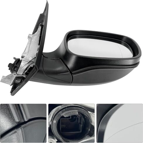 Passenger Side View Mirror Assembly Compatible with BMW X3 2011-2014, Black Right Rear Outside Exterior Mirrors w/Electric Foldable Heated Power Glass in Saudi Arabia