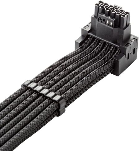 Cablemod e-series pro modmesh sleeved 12v-2x6 12vhpwr 90 ° Cable STealthSense PCIe لـ EVGA G / G+ / P+ / T-متغير B (أسود+ أبيض ، 16 دبوسًا إلى 8-Pin ، 60 سم) in Kuwait