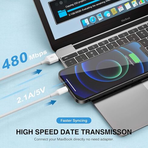 iPhone Charger 10ft, Fast iPhone Charger Dual 2Port USB Wall Charger Block Adapter Plug 2Pack & Long 10foot Fast Charging Nylon Braided Lightning Cable Cord for iPhone 14/13/12/11/XS/XR/8 Plus/SE iPad in Saudi Arabia