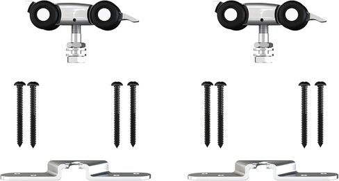 مجموعة أدوات باب الحظيرة بطول 6 أقدام من JUBEST، أجهزة السكك الحديدية لصندوق سبائك الألومنيوم، مسار باب منزلق منخفض الخلوص للباب الخشبي الداخلي الكلاسيكي الحديث، أسود in Kuwait