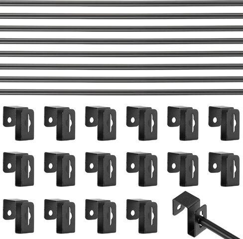 12 Pcs Metal Hanging File Bracket Clips Set 8 Pcs Hanging File Rail Clip 4 Pcs File Cabinet Rails Fits 1/2" Drawer Side Hanging File Folder Frame File Hangers for File Cabinets Storage in Kuwait