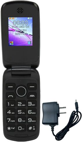 EBTOOLS Unlocked Cell Phone, Flip Mobile Phone for Seniors, Big , 1.77in Color Display Screen, Powerful Speaker, SOS Function, 2G GSM Dual SIM Card, for Elderly (US Plug) in Kuwait