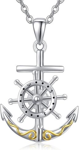 Palpitate Anchor Necklaces Anchor Necklace for Women Girls 925 Sterling Silver Nautical Anchor Pendant Sea Jewelry Gifts for Women Sailor in Saudi Arabia