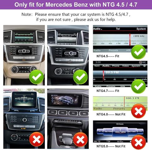 NINETOM 12.3 inch Touchscreen Wireless CarPlay Android Auto Multimedia Car Radio Receiver for Mercedes Benz GLE GLS NTG5.0/5.1/5.2 System (2016-2018) in Kuwait