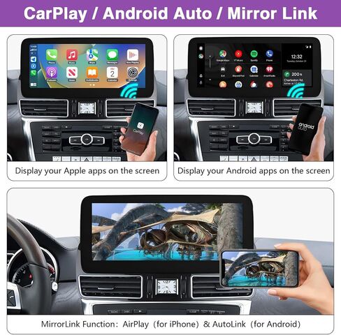 NINETOM 12.3 inch Touchscreen Wireless CarPlay Android Auto Multimedia Car Radio Receiver for Mercedes Benz GLE GLS NTG5.0/5.1/5.2 System (2016-2018) in Kuwait
