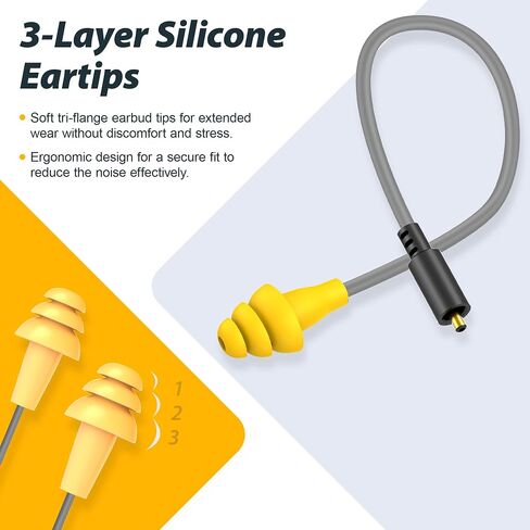 MIPEACE 2 Pieces Replacement Earbuds Cables for Work Earbuds Bluetooth（Black & Orange） in Kuwait