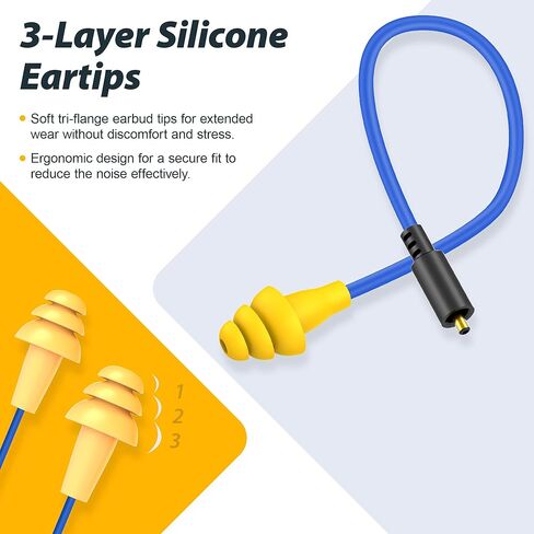 MIPEACE 2 Pieces Replacement Earbuds Cables for Work Earbuds Bluetooth（Black & Orange） in Kuwait
