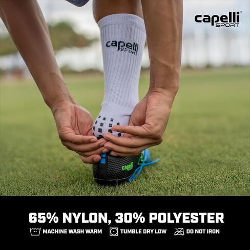 Capelli Sport Crew, Athletic Non Slip Grip Sock Pair for Men and Women in Kuwait