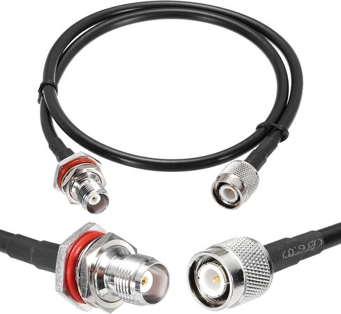 Meccanixity 1pcs Rg58 Coaxial Cable 6ft/1.8 M ، TNC Male to TNC Coax Coax Cable 50 OHM كابل تمديد منخفض لراديو CB ، هوائي GPS ، أجهزة الراديو Wi-Fi ، RF in Saudi Arabia