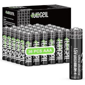 AAA Batteries 36 Pack, Triple A Alkaline Battery, Heavy Duty Max Power Ultra Long-Lasting Durable 10-Year Shelf Life 1.5v Batteries for TV Remote Controller 36 Count