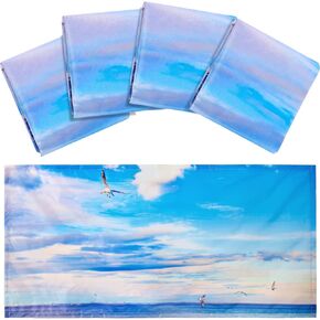 Hortsun 4 Pack Fluorescent Light Covers Fluorescent Ceiling Shade Panel Magnetic Light Cover Filters for Office Classroom Home Drop Ceiling, 4 x 2 Feet(Forest)