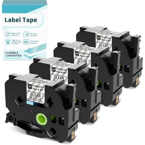 24mm .94 Laminated White TZ Tape Compatible with Brother Label Maker Tape 24mm TZe-251 TZ-251 BZ TZe AZe Tape 5B21Z for P Touch PT-D600 PT-D610BT PT-P710BT & Vixic P780BT Label Maker, 1 Inch