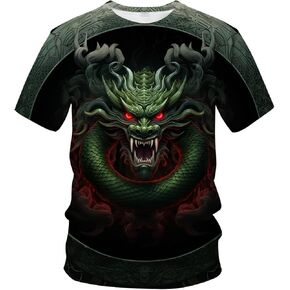 Mythology Chinese Dragon T-Shirt Funny Anime Graphic Tee Shirt