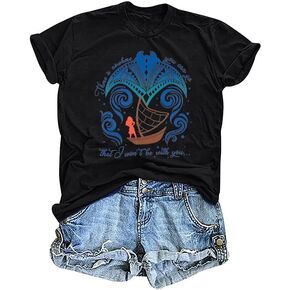 Magic Princess Shirt Women Ocean Princess Shirts Movie T Shirts Hei Hei Vacation Holiday