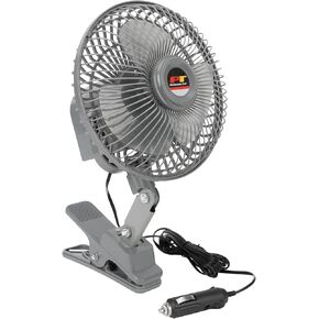 Performance Tool W1658 6-Inch Oscillating Fan (12v w/clamp) - Ideal for Cars, Trucks, RVs, Boats, and More to Keep You Cool and Comfortable On The Go
