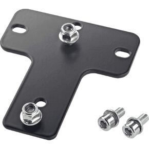 K&M Konig & Meyer 24357.000.55 Horizontal Wall Mount Speaker Adapter Plate | Steel Speaker Mounting Plate for Ceiling or Wall | Home Theater Speaker Plate | White | 8.2" x 6" x 0.8"
