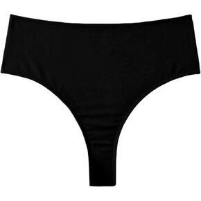 Verdusa Women's High Cut Swimwear Beach Panty Thong High Waisted Bikini Bottom