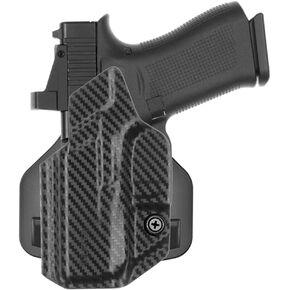 Tulster OWB Range+ Paddle Holster in Left Hand fits: Glock 43 / 43X | Optic Cut Outside The Waistband Open Carry Kydex Paddle Holster
