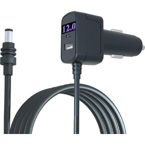 Starlink Mini Car Power Cable 12V/48V-3A Car Cigarette Lighter Extension Cord - 6.56FT/2M Ul 19Awg Cable with an SL Proprietary Waterproof Gasket-Satrlink Mini DC Cable-Starlink Gen4 Car Power Cable