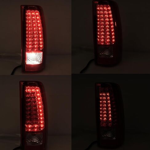 Red LED Tail Lights Assembly compatible with 2003 2004 2005 2006 Chevy Silverado 1500 1500HD 2500 2500HD, 2007 Silverado Classic Driver & Passenger Side in Saudi Arabia
