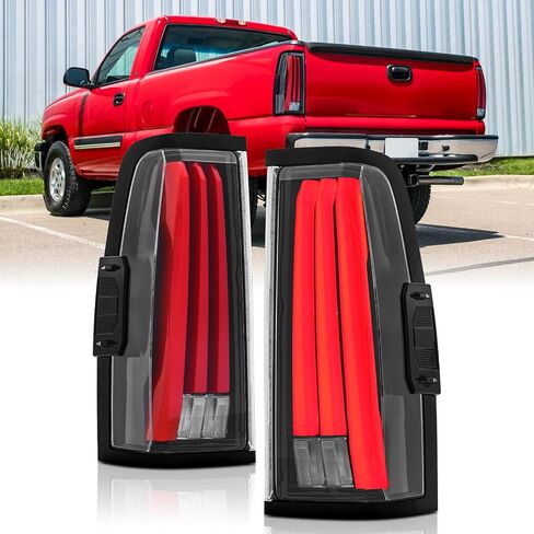 Red LED Tail Lights Assembly compatible with 2003 2004 2005 2006 Chevy Silverado 1500 1500HD 2500 2500HD, 2007 Silverado Classic Driver & Passenger Side in Saudi Arabia