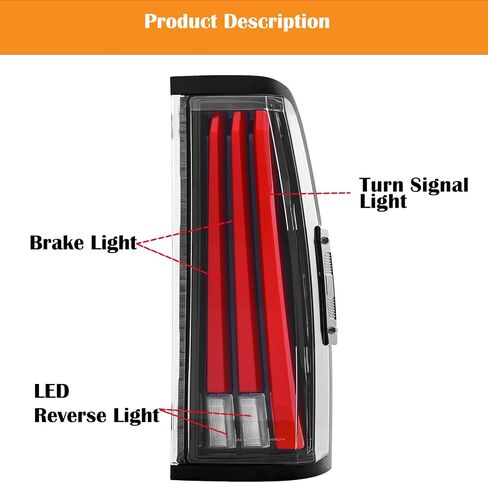 Red LED Tail Lights Assembly compatible with 2003 2004 2005 2006 Chevy Silverado 1500 1500HD 2500 2500HD, 2007 Silverado Classic Driver & Passenger Side in Saudi Arabia