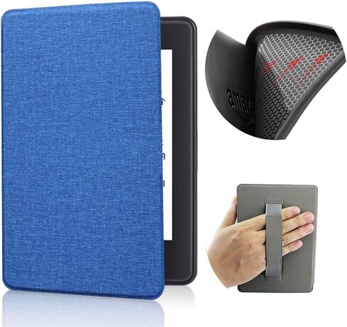 Case for 7" Kindle Paperwhite with Hand Strap - Ultra Slim PU Leather Smart Cover with Auto Sleep and Wake for Kindle Paperwhite 12th Generation - 2024 Release (Red) in Kuwait