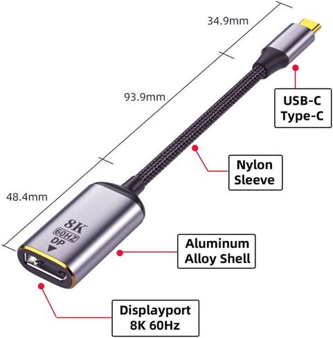 XIWAI USB-C Type C إلى HDMI Cable HDTV Adapter 4K 60Hz 1080p للآلام والهاتف والكمبيوتر المحمول in Kuwait