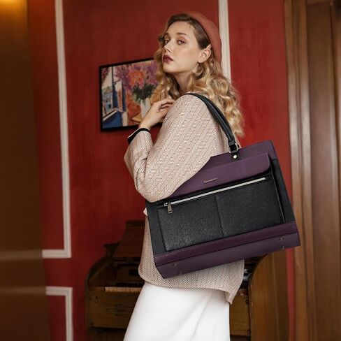 RAKERMORE LAPTOP BAG للنساء 15.6 بوصة محمول حقيبة عمل حقيبة عمل حقيبة عمل محترفة محترفة للماء جلسة كمبيوتر حقيبة كتف حقيبة كتف معلم. in Kuwait